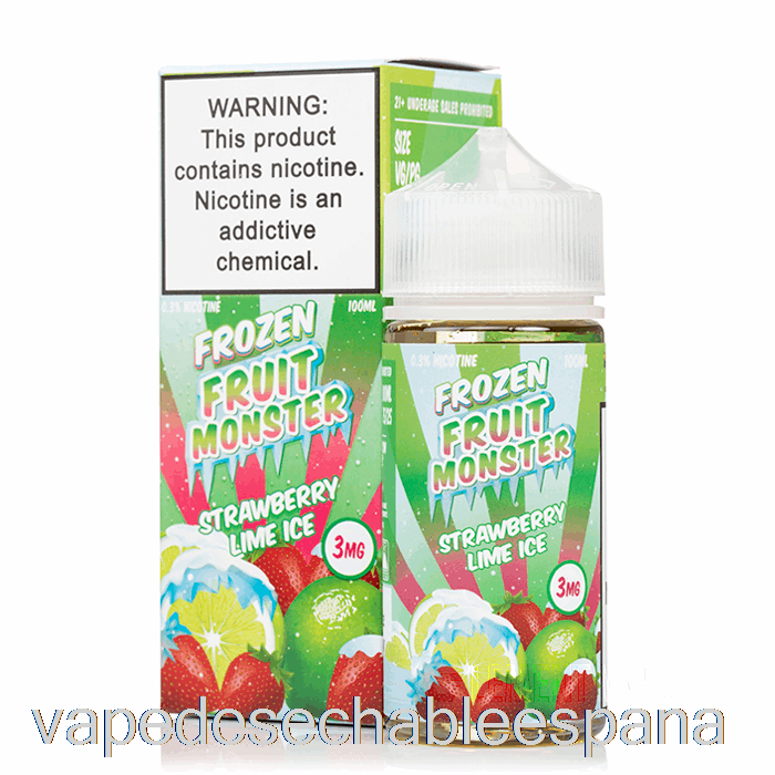 Vape Desechable España Ice Fresa Lima - Frozen Fruit Monster - 100ml 0mg